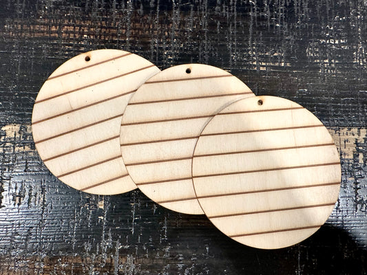 Set of 3 Faux Wood Pallet Ornament 4"
