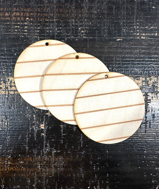 Set of 3 Faux Wood Pallet Ornament 3"