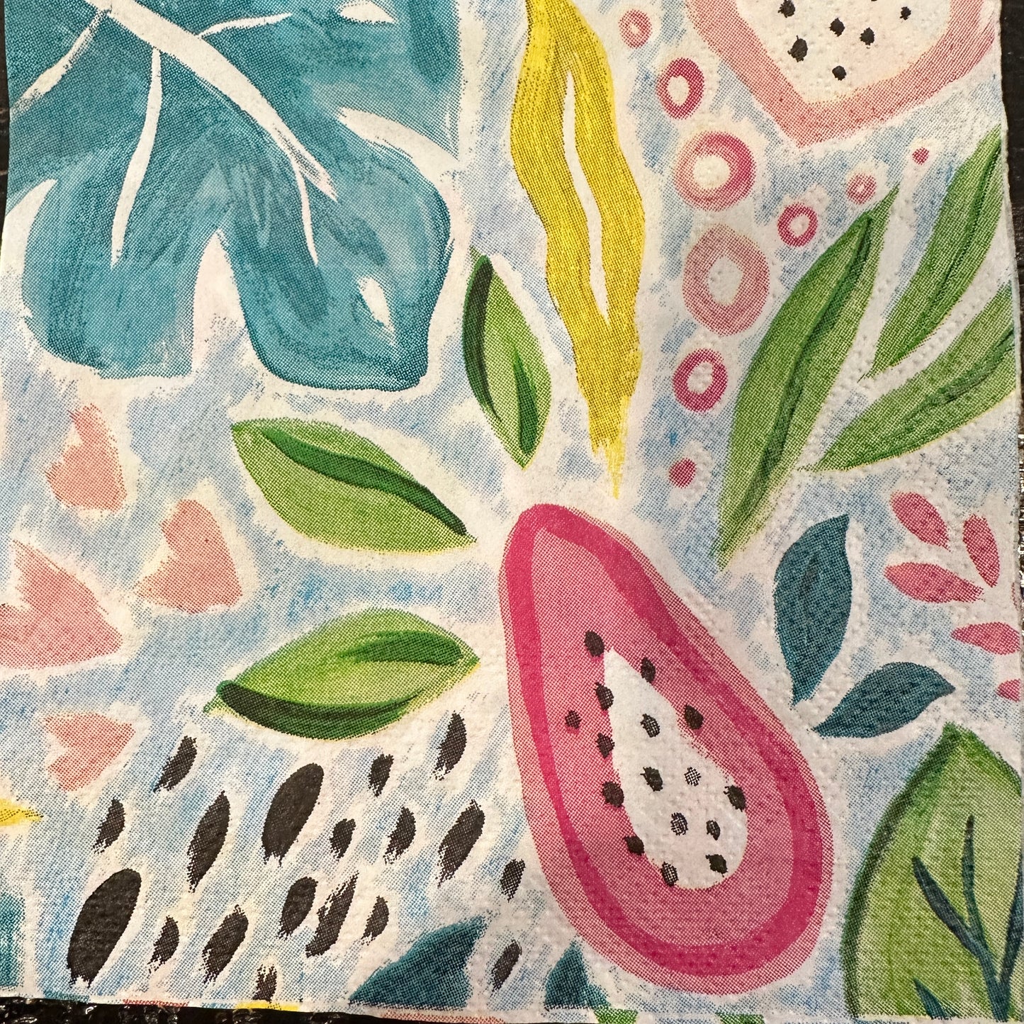 Tropical Floral Cocktail Napkin (2)