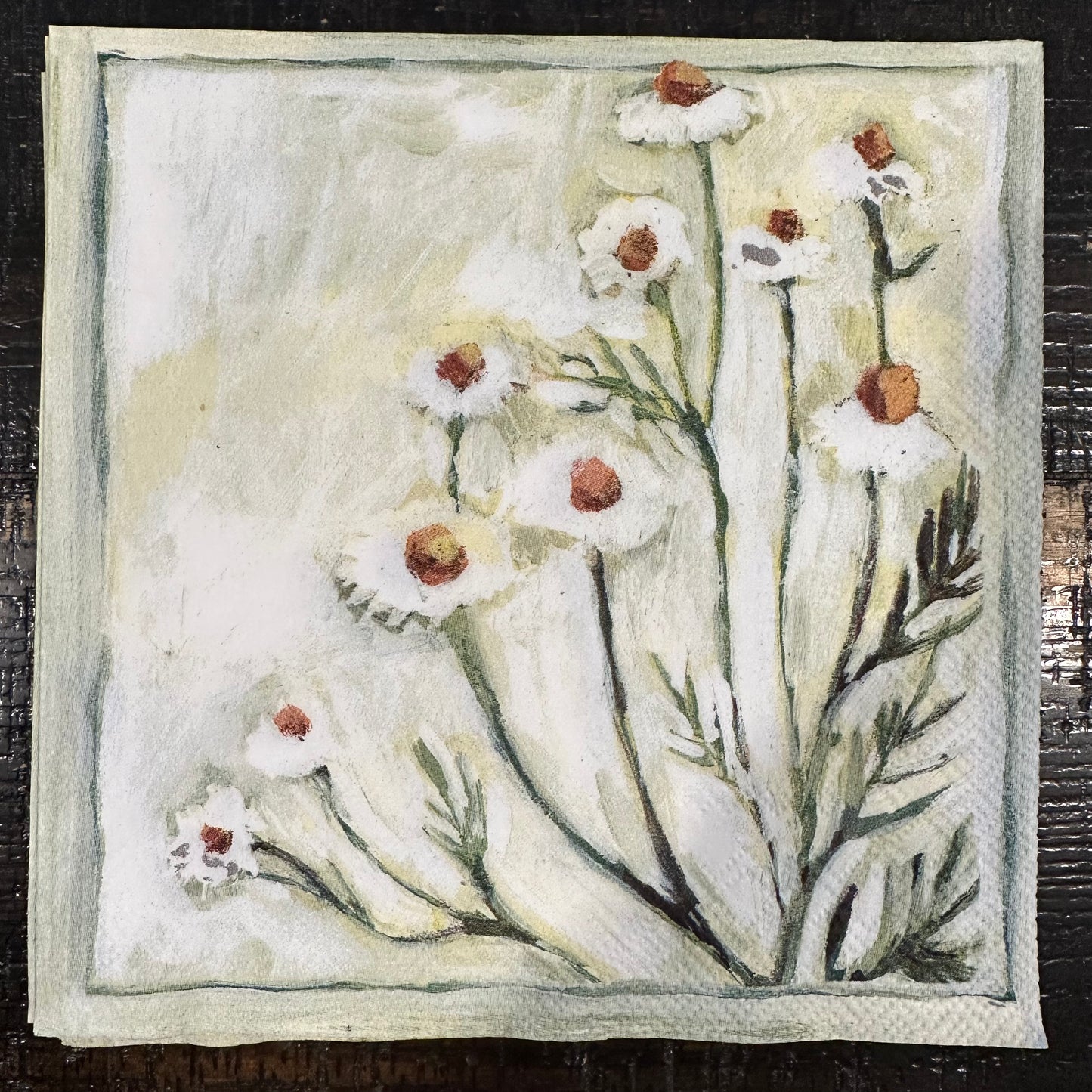 Camomille Flower Napkin LUNCH Size (Set of 2)