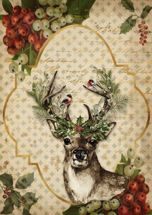 Decoupage Queen Christmas Reindeer 0062