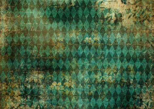 Decoupage Queen Teal Harlequin #0144