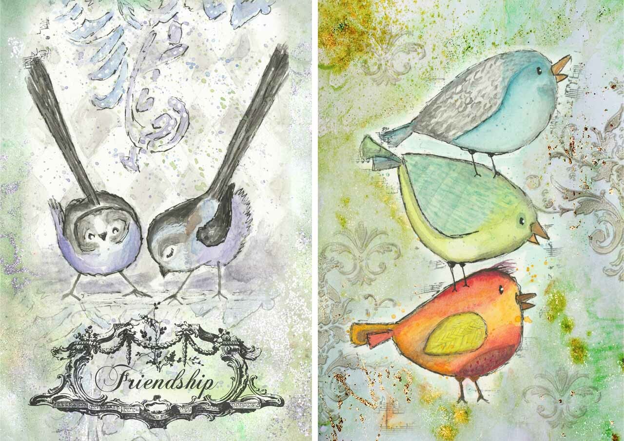 Decoupage Queen Paper Victoria's Feathered Friends #0229