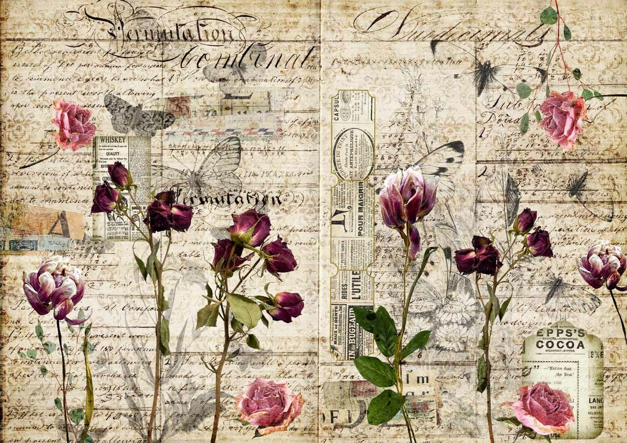 Decoupage Queen Paper Pressed Flowers #0236