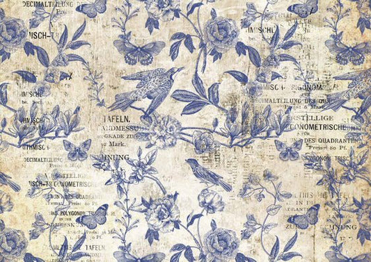 Decoupage Queen Paper Blue Flight #0250