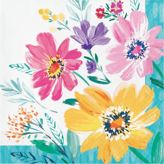 Summer Flowers Lunch Napkin (Set of 2)