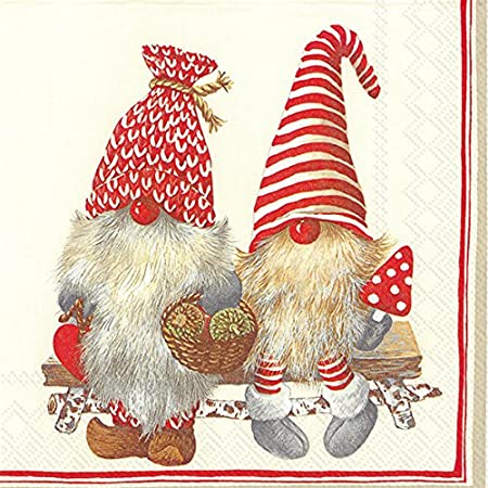 Friendly Gnome Lunch Napkin 2 Graphics (Set of 2)