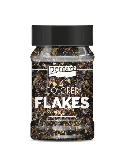 Pentart Colored Foil Flakes Black Gold