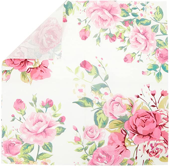 Vintage Rose Napkin Set of 2 (Luncheon Size)