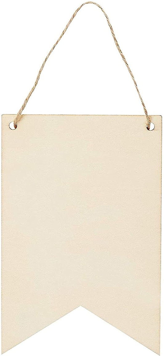 Wood Notched Banner Panels (Set of 6)
