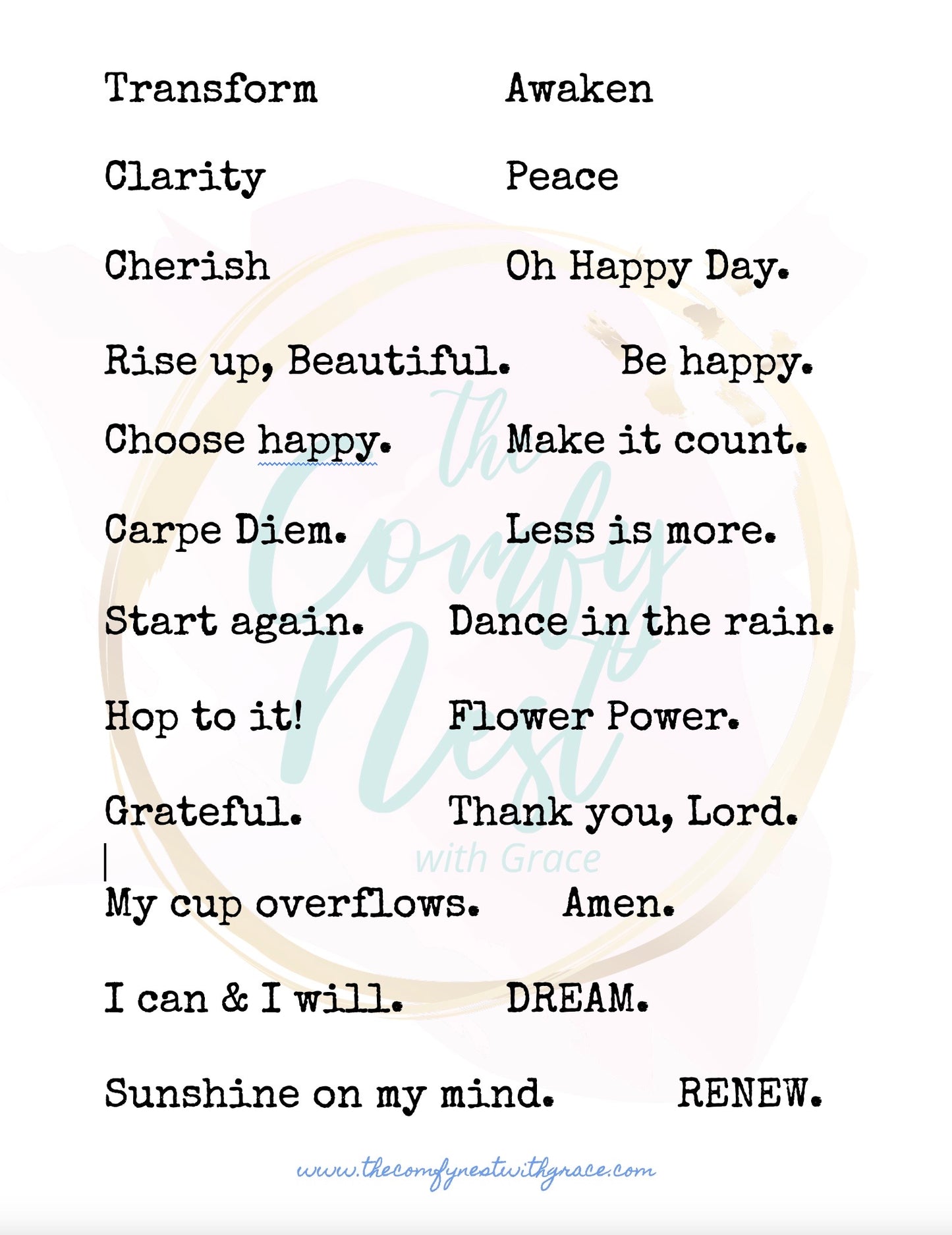 Art Journal Cut Out Words & Phrases Digital Download Printable 3 Pages