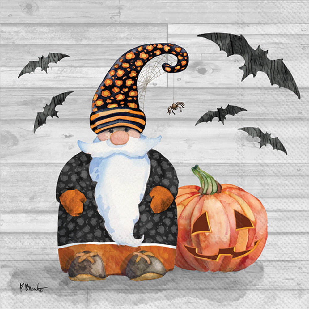 Halloween Gnome Cocktail Napkin (Set of 2)