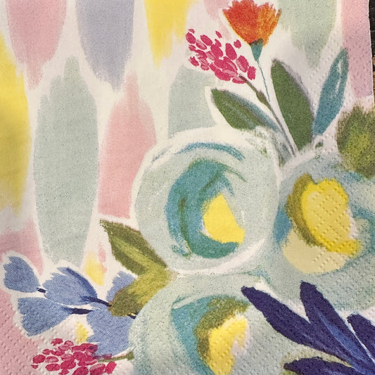 Brushed Floral Cocktail Napkin (2)