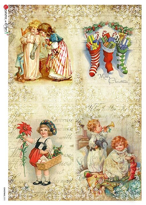 Paper Designs Rice Paper Christmas Cuties 0292