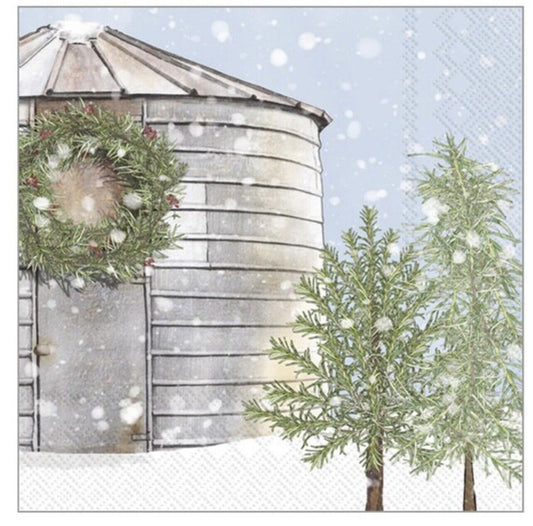 Christmas Silo Cocktail Napkin (Set of 2)