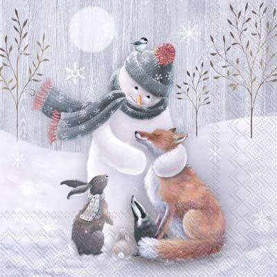 Frosty Hug Cocktail Napkin (Set of 2)