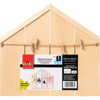 House Shaped Clothes Line Photo Holder