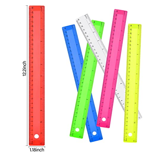 12" Plastic Ruler (One)