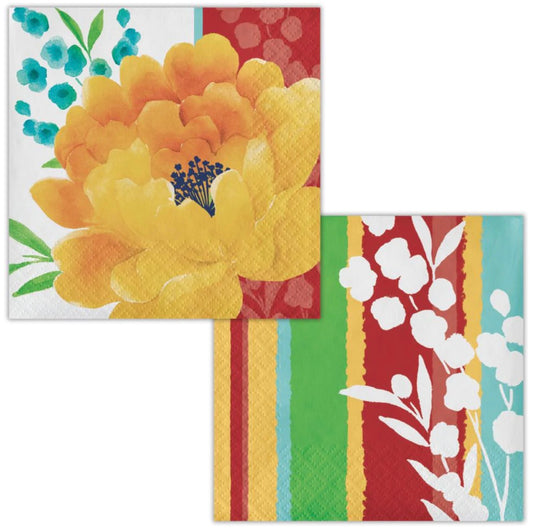 Beautiful Blossoms Double Sided Cocktail Napkin (Set of 2)