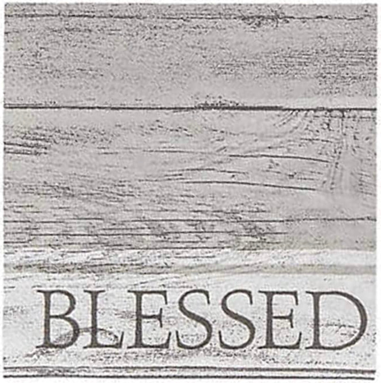 Blessed Wood Grain Cocktail Napkin (Set of 2)