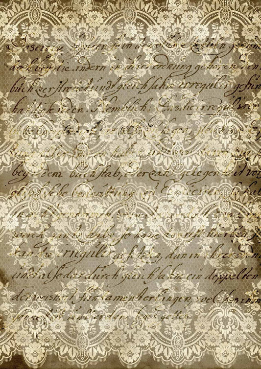 Decoupage Queen Rice Paper Stained Lace #0149