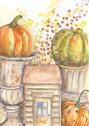 Decoupage Queen Ellen J Goods Cottage Pumpkins #0296