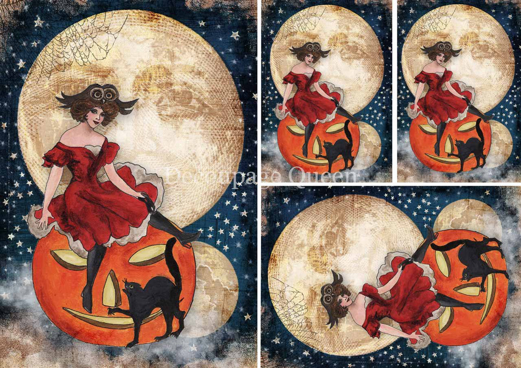 Decoupage Queen Vintage Witch Minis #0310