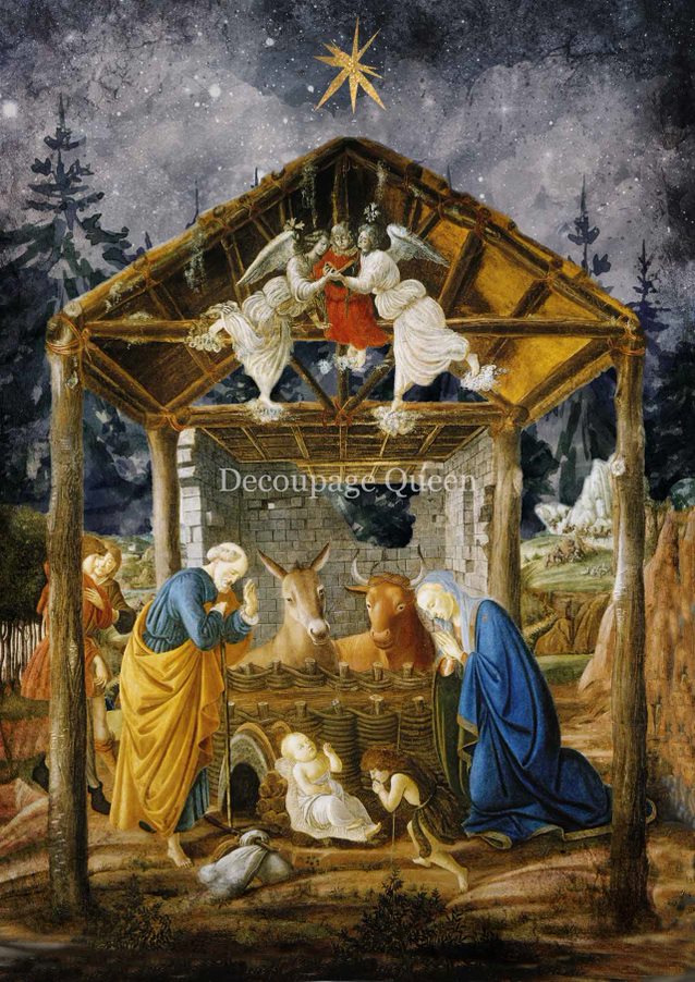 Decoupage Queen Boticelli's Nativity #0352