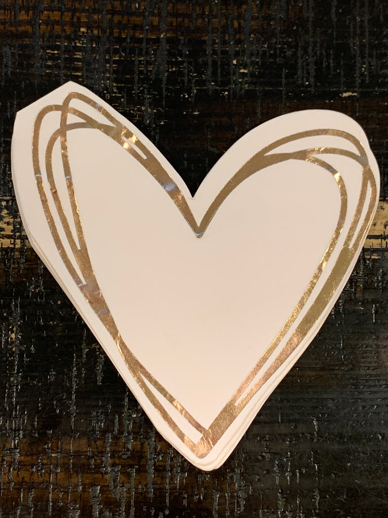 Heart Shaped & Foil Cocktail Napkin (Set of 2)