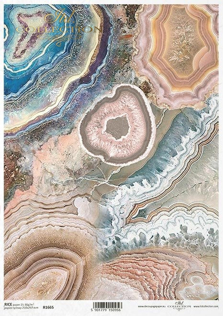 ITD Collection Geodes Decoupage Paper #R1665