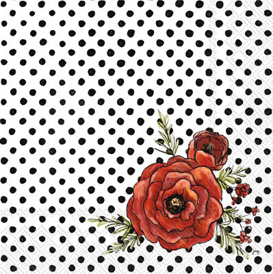 Flowers & Dots Cocktail Napkin (Set of 2)