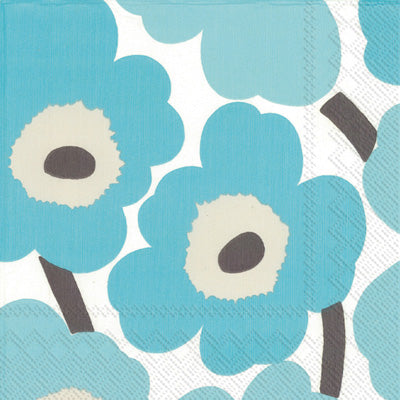 Teal Modern Floral Set of 2 (Luncheon Size)
